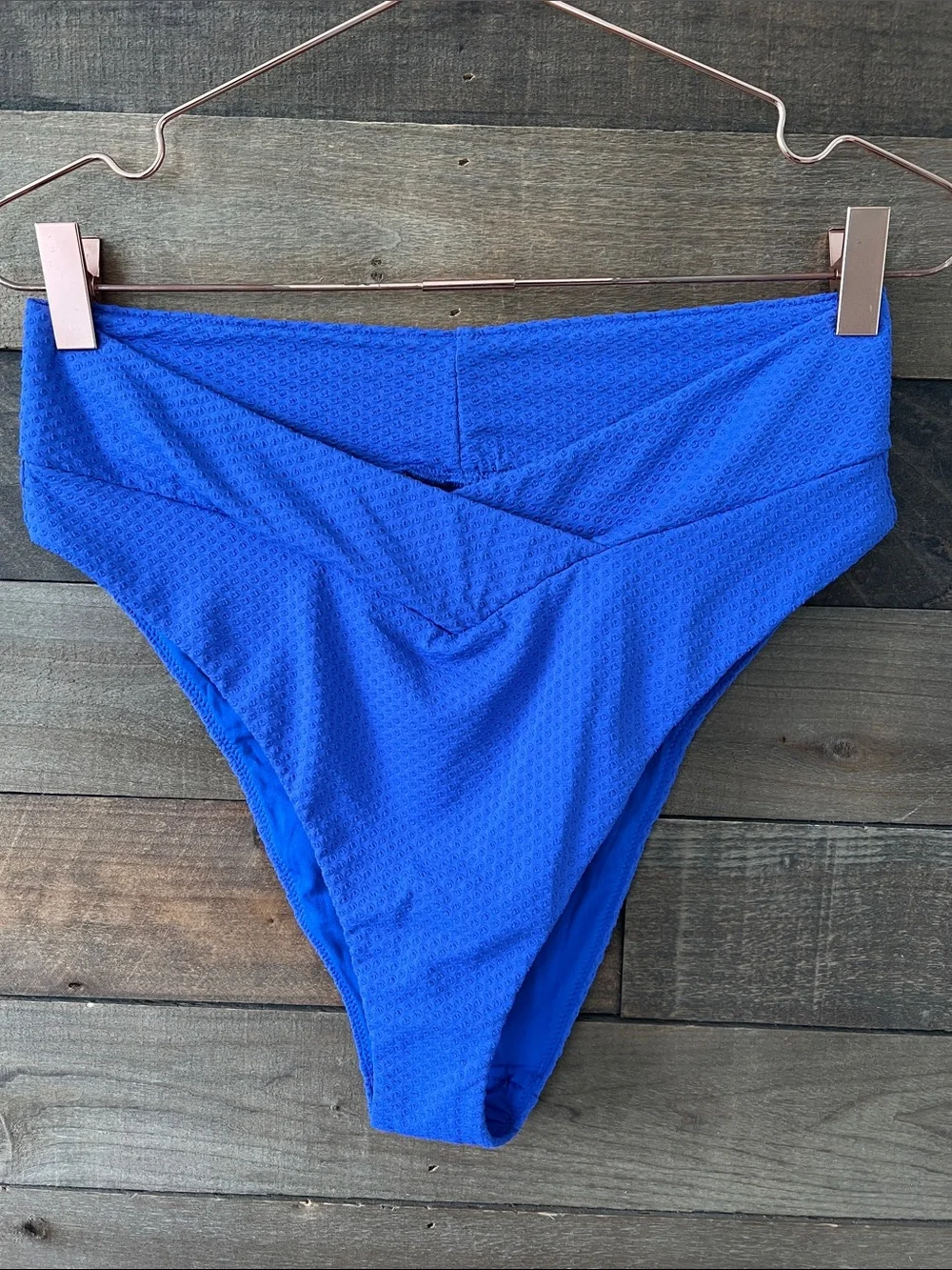 NWT Aerie Women's Crossover High Cut Cheeky Jacquard Swim Bikini Bottoms Size XL